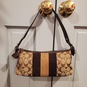 Coach Small Brown Logo Shoulder Bag